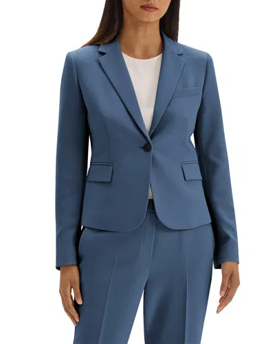 Theory Crepe Jacket In Blue