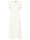 Theory Crepe Midi Dress In Neutrals
