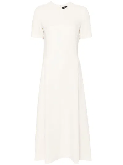 Theory Crepe Midi Dress In Neutrals