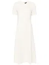 Theory Crepe Midi Dress In Neutrals