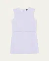 Theory Crepe Sculpted Layer Mini Dress In Pearl Blue