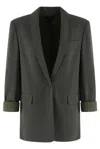 Theory Wool Etiennette Blazer In J Dark Olive