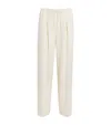 Theory Wide-leg Pull-on Pant In Admiral Crepe In Ivory
