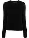 Theory Long-sleeved Cashmere Jumper In 001 Black