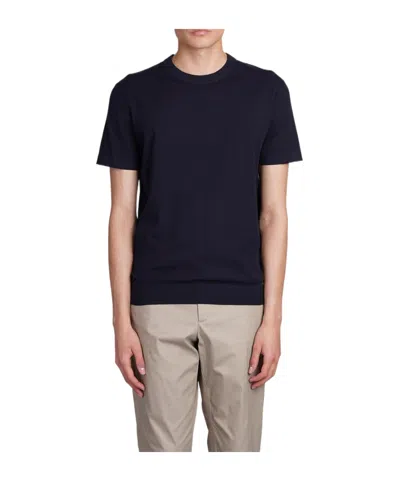 Theory Crew-neck Jersey T-shirt In Black