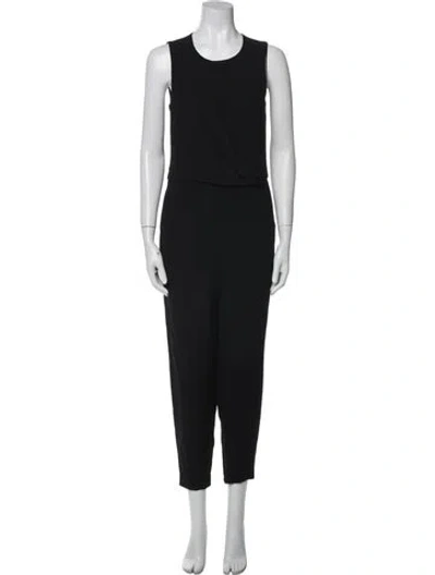 Pre-owned Theory Crew Neck Jumpsuit In Black