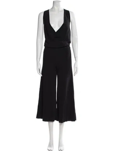 Pre-owned Theory Crew Neck Jumpsuit In Black