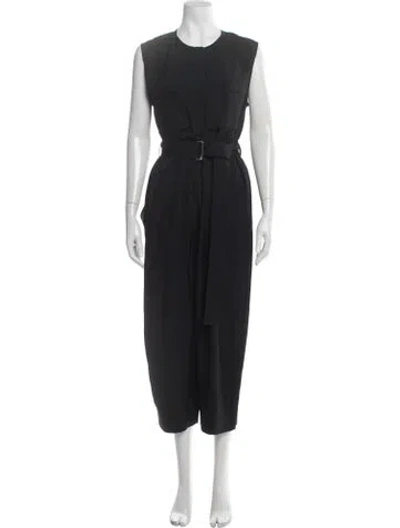 Pre-owned Theory Crew Neck Jumpsuit In Black