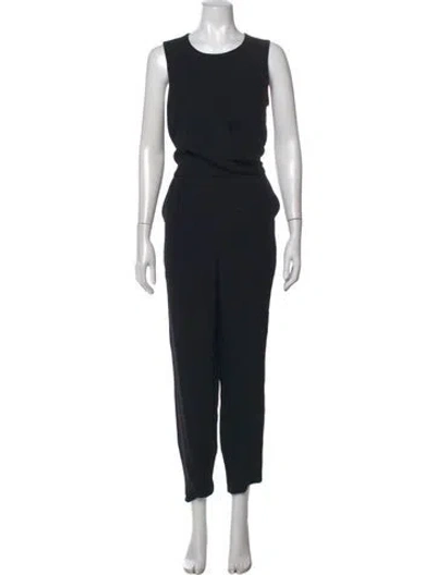 Pre-owned Theory Crew Neck Jumpsuit In Black