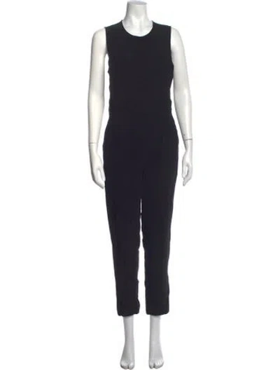 Pre-owned Theory Crew Neck Jumpsuit In Black
