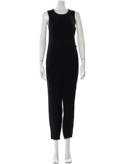 Pre-owned Theory Crew Neck Jumpsuit In Black