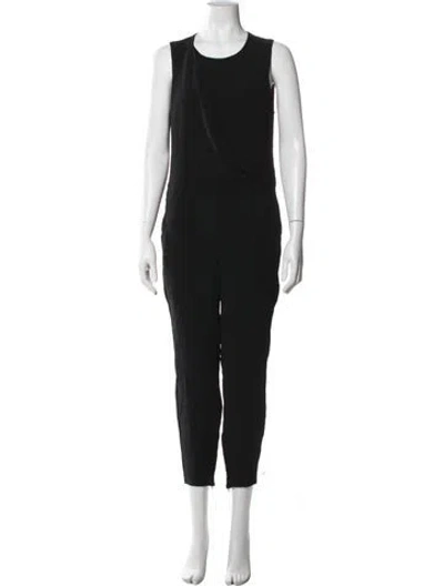 Pre-owned Theory Crew Neck Jumpsuit In Black