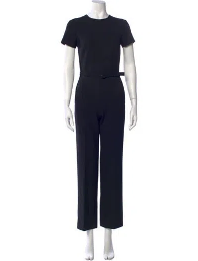 Pre-owned Theory Crew Neck Jumpsuit In Black