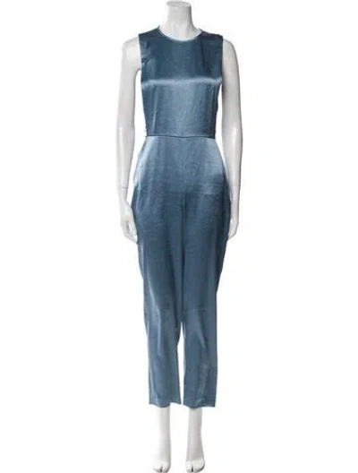 Pre-owned Theory Crew Neck Jumpsuit In Blue