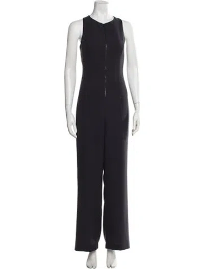 Pre-owned Theory Crew Neck Jumpsuit In Blue
