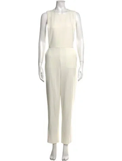 Pre-owned Theory Crew Neck Jumpsuit In Neutral