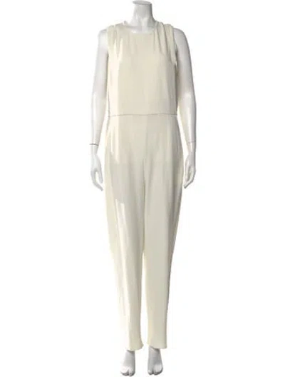Pre-owned Theory Crew Neck Jumpsuit In Neutral