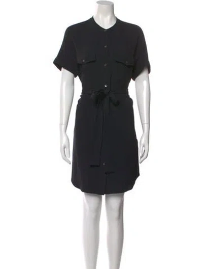 Pre-owned Theory Crew Neck Knee-length Dress In Black
