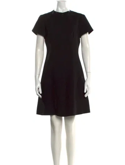 Pre-owned Theory Crew Neck Knee-length Dress In Black