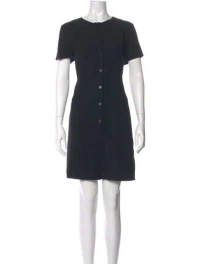 Pre-owned Theory Crew Neck Knee-length Dress In Black