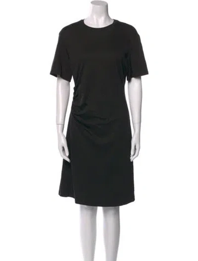 Pre-owned Theory Crew Neck Knee-length Dress In Black