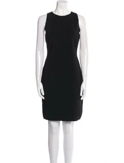 Pre-owned Theory Crew Neck Knee-length Dress In Black
