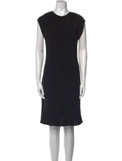 Pre-owned Theory Crew Neck Knee-length Dress In Black