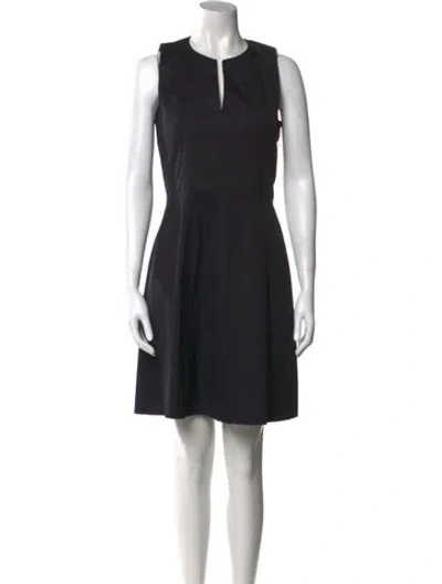 Pre-owned Theory Crew Neck Knee-length Dress In Black