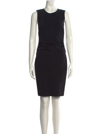 Pre-owned Theory Crew Neck Knee-length Dress In Black