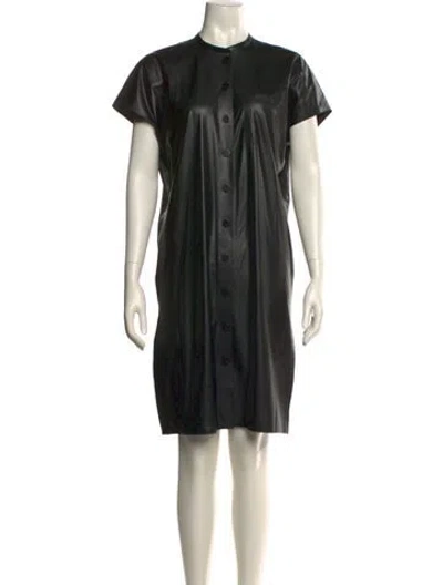 Pre-owned Theory Crew Neck Knee-length Dress In Black