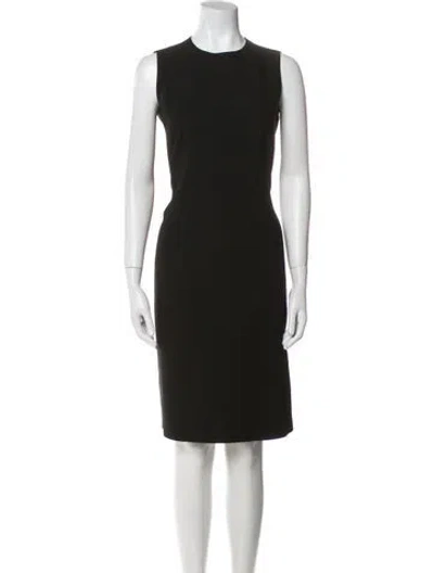 Pre-owned Theory Crew Neck Knee-length Dress In Black