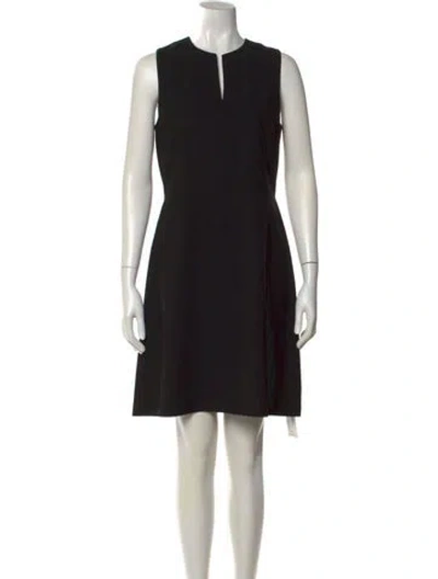 Pre-owned Theory Crew Neck Knee-length Dress In Black