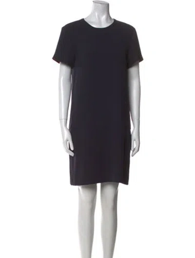 Pre-owned Theory Crew Neck Knee-length Dress In Black