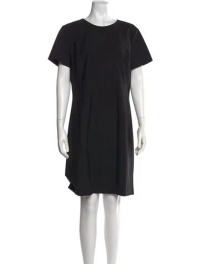 Pre-owned Theory Crew Neck Knee-length Dress In Black