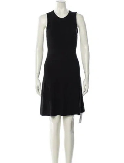 Pre-owned Theory Crew Neck Knee-length Dress In Black