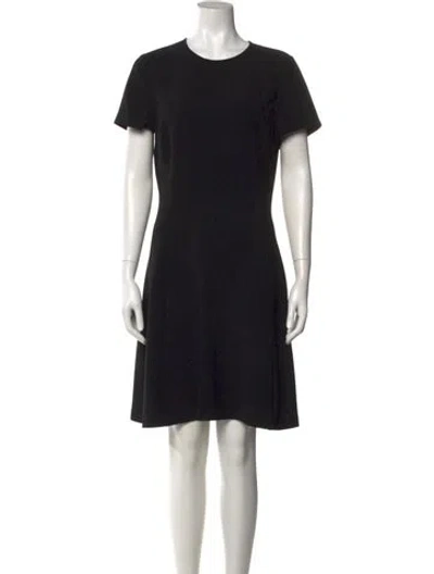 Pre-owned Theory Crew Neck Knee-length Dress In Black