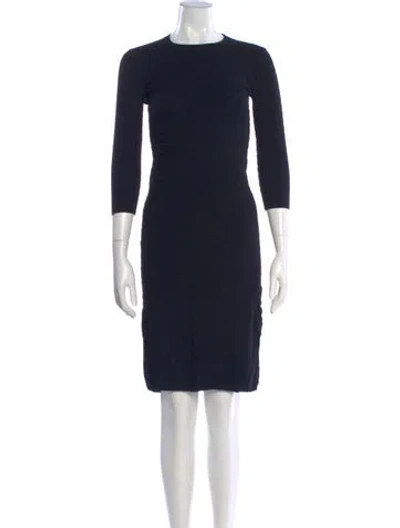 Pre-owned Theory Crew Neck Knee-length Dress In Black