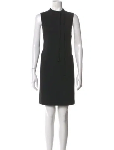 Pre-owned Theory Crew Neck Knee-length Dress In Black
