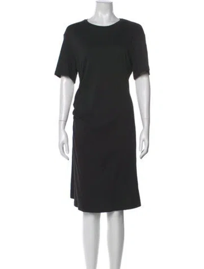 Pre-owned Theory Crew Neck Knee-length Dress In Black