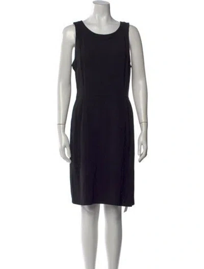 Pre-owned Theory Crew Neck Knee-length Dress In Black