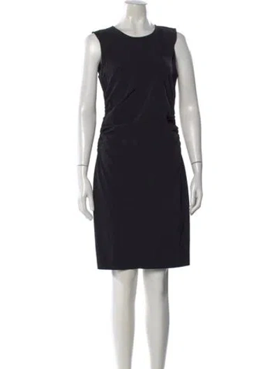 Pre-owned Theory Crew Neck Knee-length Dress In Black
