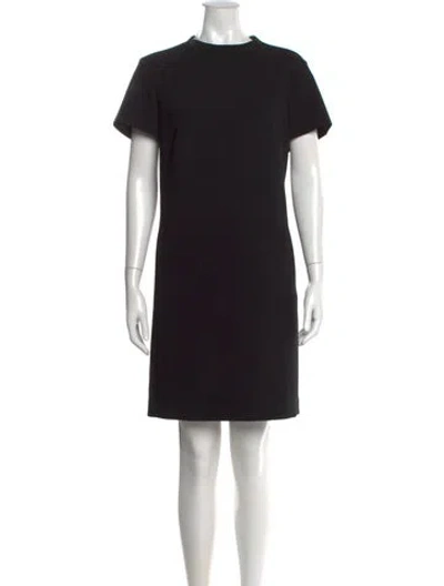 Pre-owned Theory Crew Neck Knee-length Dress In Black