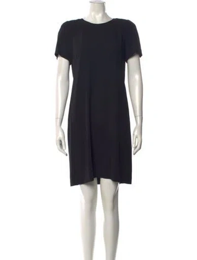 Pre-owned Theory Crew Neck Knee-length Dress In Black