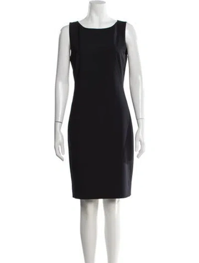 Pre-owned Theory Crew Neck Knee-length Dress In Black