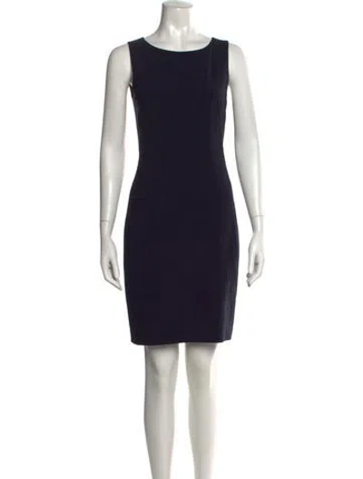 Pre-owned Theory Crew Neck Knee-length Dress In Black