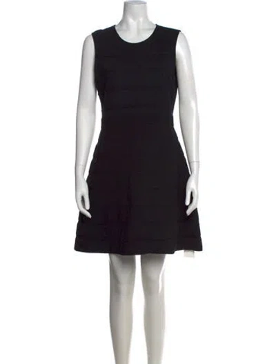 Pre-owned Theory Crew Neck Knee-length Dress In Black