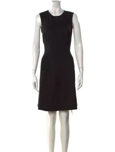 Pre-owned Theory Crew Neck Knee-length Dress In Black