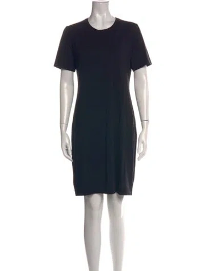 Pre-owned Theory Crew Neck Knee-length Dress In Black