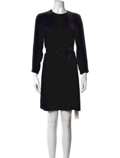Pre-owned Theory Crew Neck Knee-length Dress In Black