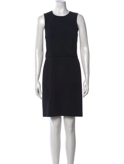 Pre-owned Theory Crew Neck Knee-length Dress In Black